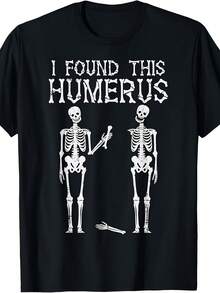 Halloween Skeleton I Found Humerus Funny Costume Men Women T-Shirt - 款式 - 查看 1