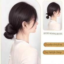 Magic Wand Bun Hair Extension For Women, Self-Wrapping Magic Wand Flower Bun Styling Hair Piece, Invisible Seamless Ponytail Hair Volume Enhancer, Fluffy Hair Accessory - Coffee Brown - View 9