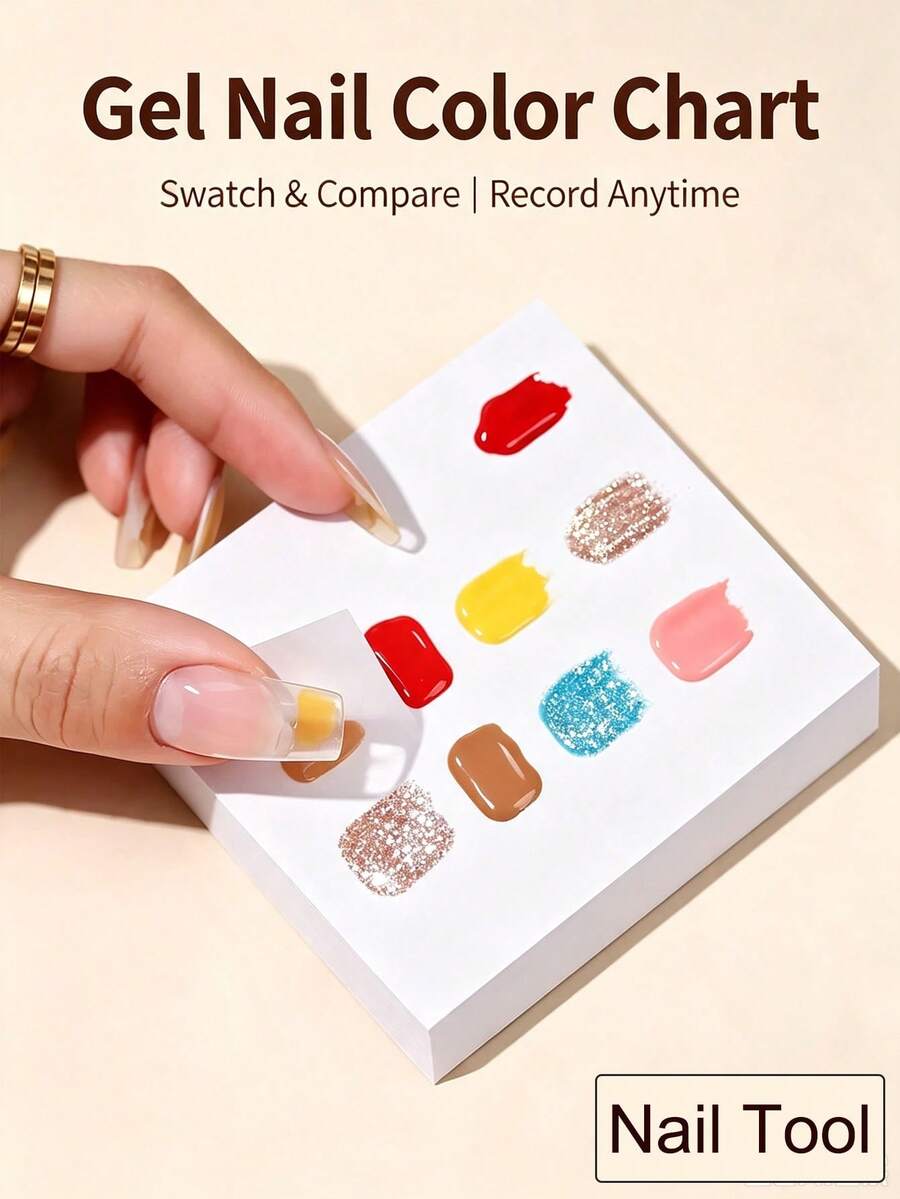 50pcs Gel Nail Art Color Paper, Disposable Waterproof Nail Art Mixed Painting Paper, One-Tear One-Use DIY Color Paper, Nail Art Enhancement Display Tool