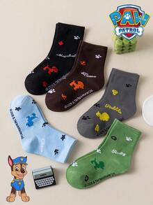 1/5/10 Pairs Paw Patrol Kids Socks Cute All-Over Print Puppy Winter Mid-Calf Socks Fun Christmas Gift Children's Socks - Multicolor - View 4
