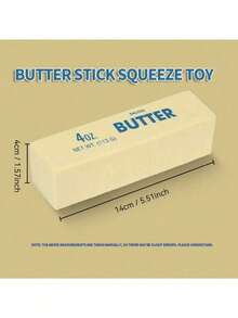 1pc Butter Stick Squeeze Toy, Soft And Squishy, Natural Scent, Food-Shaped Foam Toy, Perfect For Parties, Graduation, Back To School, Holiday Gifts, Butter Candy, Slime, Wedding Decor, Holiday Accessories, Garden Furniture, Garden DIY, Bedroom Decor, Kitchen Decor, Dorm Essentials, Travel Essentials, Bachelor Party Supplies, Office Desk Accessories, Home Decor, Party Favors, Gift Fillers, Suitable For Ages 3+ - Multicolor - View 6