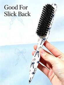 4/1 buah Sisir Belakang Halus Tanpa Aroma, Desain Pita, Sikat Rambut/Sikat Jenggot Unisex, Aksesori Rambut, Cocok Untuk Membuat Ekor Kuda Halus, Sanggul, Menghaluskan Rambut Kusut, Mengontrol Garis Rambut, Menyisir ke Belakang untuk Penataan Rambut Bervolume, Kepala Sisir Bergigi Lebar Untuk Memudahkan Pembagian dan Pemisahan Rambut - Busur - View 4
