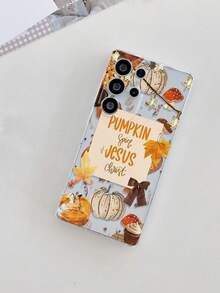 1pc Autumn Fallen Leaves & Pumpkin Pattern, Precision Lens Protection Compatible With Samsung Galaxy S25 Ultra/Galaxy S24 Ultra/S24/S23 Ultra/A56 5G/A55 5G/A52s 5G/A26 5G, Nothing, Pixel, 11/12/13/14/15/16/17 Pro Max/17/17 Pro/XS/XR - Clear - View 2