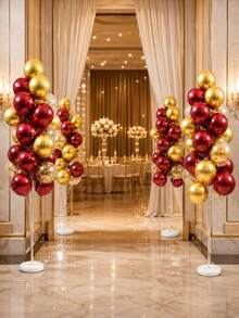 4-Piece Reusable Balloon Column Stands, Multiple Sizes Balloon Decoration Racks - Suitable For Valentine's Day, Wedding, Anniversary, Mother's Day, Birthday Party And Other Occasions. Also Applicable For Autumn Decoration, Room Decoration, Halloween, Christmas, New Year And Other Holiday Scenes, Multiple Styles And Sizes Of Balloon Decoration Racks Available For Selection. - Balloon Stand - View 3
