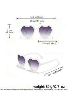 1set 4PCS Kids 9-14Y Mixed Heart & Aviator‑Style Frames Glitter Decor Skin‑Friendly PC Playful Fashion Glasses For Holiday Party Occasions - Multicolor - View 10