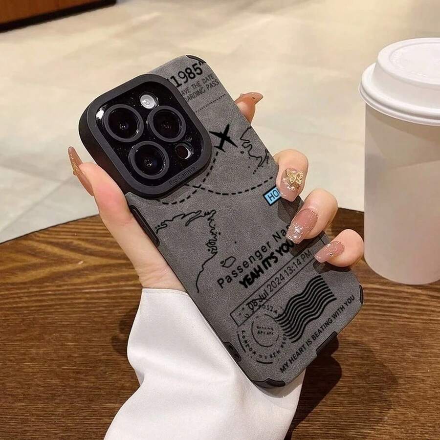 Airplane Flight Route Design Phone Case For IPhone 17 Air 16 15 14 13 12 11 Pro Max Plus Max Shockproof Silicone Soft Cover DW2V - C - 查看 1