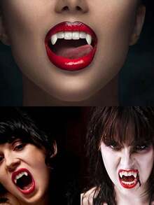 THATBOY 2PCS/SET Vampire Teeth Fangs Werewolf Teeth Cosplay Prop Decoration For Halloween Party Costume Accessory - Multicolor - View 10