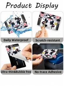 1pc Highland Cow Official Credit Card Sticker Privacy Protection Card Skin, Cute Pet Birthday Gift PVC Material Anti-Fingerprint Anti-Scratch Wear-Resistant Card Sleeve, Card Protector, Suitable For Men, Women, Couples, Chip Card, Bank Card, Credit Card, Transit Card, Student Campus Card Personalized DIY - Type a - View 5
