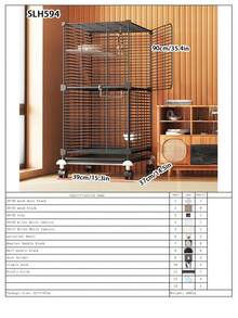 Portable Bird Cage With Removable Tray, Connectable Small Pet Playpen Suitable For Parrots, Canaries And Other Small Birds - Assembled Version - View 17