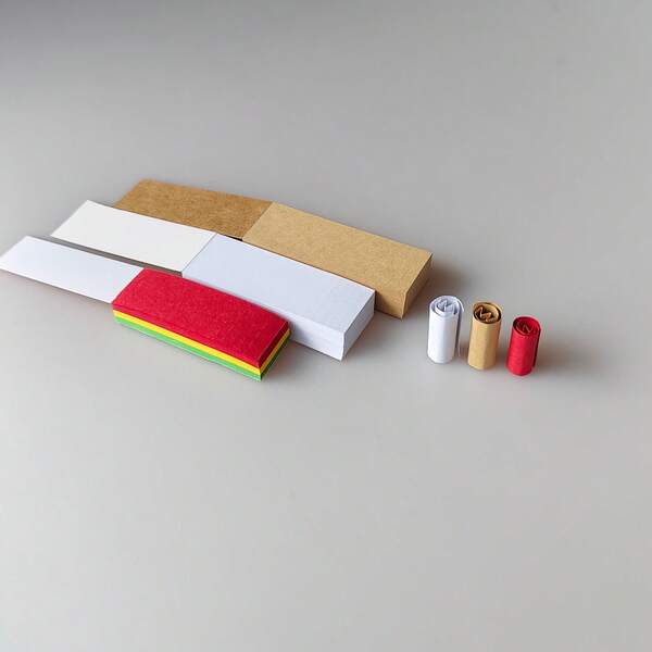 5 Packs, New Style Hand-Rolled Paper Tips, Portable Small Booklet Hand-Rolled Paper Tips, TIPS Card Paper, Multiple Colors Available, Smoking Accessories Hand-Rolled Paper, Holiday Gift! Valentine's Day Gift!