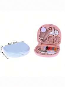 Perlengkapan Jahit Mini Portabel Warna Pink 1 Set - Beraneka warna - View 2