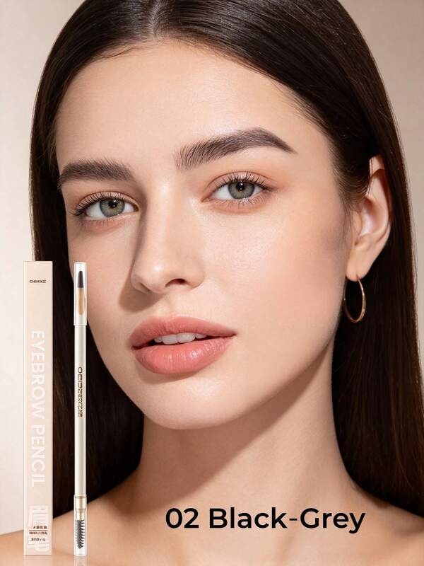 GUOXIAONIU Sharpenable Wooden Eyebrow Pencil, Long-Lasting Waterproof Smudge-Proof, Creates Natural 3D Eyebrow Shape, Can Be Carved Into Multiple Tip Shapes To Suit Different Eyebrow Looks, Suitable For Beginners