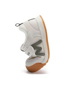 mini bala Toddler Retro Sneakers 2026 New, Mesh & Leather Splicing Color Block Hook & Loop Lace-Up Non-Slip Casual Kids Shoes - Gray Green Tone - View 6