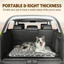 2026 New Style, Ultra Soft Ultra Thick Plush Pet Mat - Star Pattern Flannel Cat & Dog Mat, Non-Slip Bottom, Comfortable & Warm, Machine Washable, Suitable For All Breeds Indoor Comfort, Non-Slip Pet Accessory | Plush Pet Cushion | Durable Polyester Fiber - Light Grey - View 10