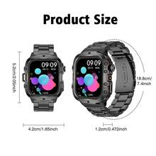 Nuevo Reloj Deportivo Inteligente Estilo Hombre 2026, Equipado con Luz LED, Llamadas Inalámbricas, Notificación de Mensajes, Modo Deportivo, Asistente de Voz, Notificación de Clima, Temporizador, Cronómetro y Otras Funciones, Reloj Inteligente para Hombres, Compatible con Android y Teléfono - Multicolor - Ver 8