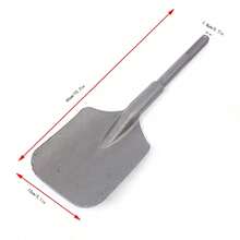 Silver/Black Clay Spade Chisel Bit - 40Cr Chromium Steel 5-Pit (2 Pits 3 Grooves) Bit. 15.7in Long Chisel Bit With 5.1in Shovel Head Width. Chisel Bit For Five-Pit Shank Electric Hammers. Clay Spade Bit With Portable Storage Box. Chisel Bit - Multicolor - View 4
