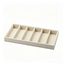 1pc 6-Slot 38*19cm Large Capacity Stackable Space-Saving Scratch-Resistant Wear-Resistant Premium Velvet Eyewear Storage Tray, Minimalist Modern Solid Light Blue Rectangular Thick Frame Soft Lining Fashion Glasses Glasses Watch Small Jewelry Display Organizer Drawer Vanity Storage Box For Bedroom Wardrobe Daily Use Birthday Housewarming Gift - Multicolor - View 6