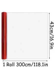 1 Sheet Matte Red Metallic Tear-Resistant Gift Wrapping Paper, Suitable For Christmas, Birthday, Wedding, Holiday - Matte Red - View 3