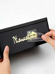 3pcs Personalized Custom Name Text Stickers, Holographic Glitter Calligraphy Stickers, Suitable For Wedding Gift Boxes And Balloons, Birthday Anniversary Meetings And Office Decoration, Applicable To Glass Cups, Mugs, Rollers And All Smooth Surfaces, 1pc - Multicolor - View 1