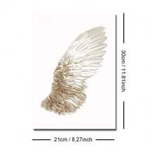 1/2pcs Framed/Unframed Minimalist Angel Wings Neutral Color Canvas Poster, Spiritual Wings Wall Art Decor For Dorm, Hallway, Living Room Modern Home Decoration - A - View 12
