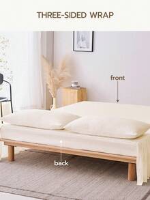 HONEYMOON 1pc Basic Lightweight Ruffle Bed Skirt, Classic Style, Soft & Fashionable, 100% Microfiber Material, 16 Inch Drop, Suitable For Home Bedding, School Dorm, Back To School Essential, Beige - Beige - View 7