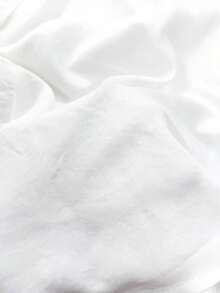 Conjunto de 2 piezas para hombre: camisa casual de manga larga con botones completos y ajuste holgado, pantalones de unicolor con cordón, talla grande - Blanco - Ver 6
