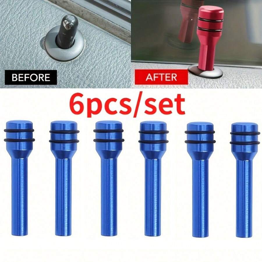 6pcs Universal Car Safety Door Lock Pins, Suitable For Van And Autonomous Vehicle Doors, Used For Vehicle Safety Protection, Automatic Locking Repair, Durable, Secure Locking, Stable Structure, High-Quality Lock Pins - A - View 1