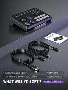 Mixer Audio Gaming FIFINE SC8 untuk Live Streaming dengan Suara Surround 7.1ch | Untuk PC, RGB, Preamp Headphone, Tombol Mute, Kontrol Volume, Input Optik, Daya Phantom 48V, 3 Mode EQ, Penyeimbang Volume Obrolan Game - View 11