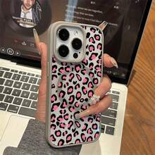 Handyhülle - Rosa Leoparden-Design Hülle, kompatibel mit kabellosem Laden, stoßfest und mit Magnet, für iPhone 17 Pro Max/17 Air/16/15/14 Plus/13/12/11 und Galaxy A56/A55/A54/A36/A35/A26/A25/A16/A15/A06/S25 Ultra/S24 Fe/S23 Plus/S22 - 1 Stück Bildfarbe - Übersicht 2