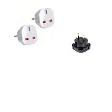 1個黑色英國轉歐盟旅行轉接頭 Type C E F 插頭適配器 通用電源轉換器 適用英國至歐洲旅行 全球插頭轉接頭 - 白色 - 查看 24