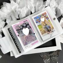 1pc Black & White Butterfly Photo Card Sleeve, Shiny Star-Shaped Mini Photo Album, Ins-Style Butterfly Pattern 3-3.5 Inch Photo Card Sleeve, Suitable For Storing And Protecting Celebrity Photo Cards, Anime Game Cards, Peripheral Small Cards,Card Holder - Black and White - View 3
