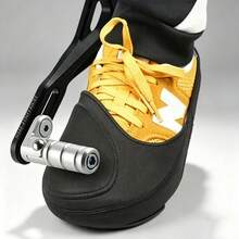 Motorcycle Gear Shift Shoe Cover, Anti-Slip, High Quality, Stain-Resistant, Shoe Protector With Adjustable Clip, Machine Washable, Black, Motorcycle Riding Equipment, Secure Fit Design, Durable - Black - View 2