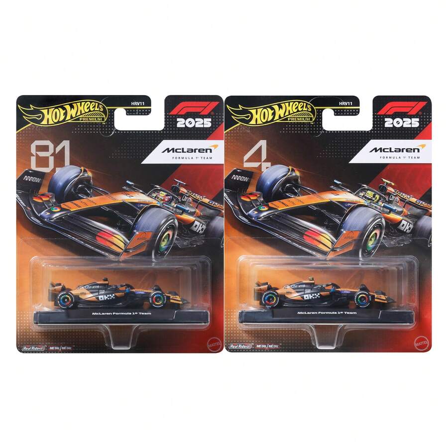 Hot Wheels 1:64 Scale Premium Alloy F1 Collectible Toy Car, Equipped With Real Riders Tires, Metal Body And Chassis