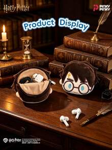 Harry Potter 1pc Headphone Bag Charm Storage Pouch Random Style Blind Box Suitable For Birthday Gift Halloween Christmas - Multicolor - View 4