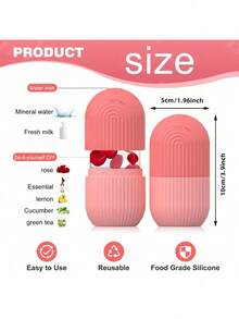 1/3pcs Facial Ice Roller Beauty Massage Set: Ice Roller + Gua Sha Board + Ice Cube Tray, Suitable For Eyes, Neck And Face, Ice Facial Roller Mold, Skincare Tool - Multicolor - View 9