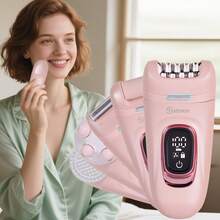 Hatteker 1pc 5-In-1 Women's Hair Removal Set, Multi-Function Underarm & Leg Epilator, Electric Women's Intimate Trimmer & Shaver Kit - View 12