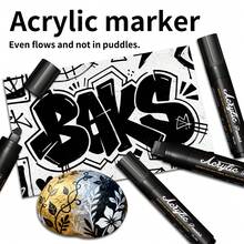 15mm Large Head 3-In-1 Pen Tip Marker Pen, Black / White Set Removable, Washable Car Window Marker Pen, Suitable For Blackboard, Glass, Small Bar, Car, Menu Board, Marking - Sets - View 10