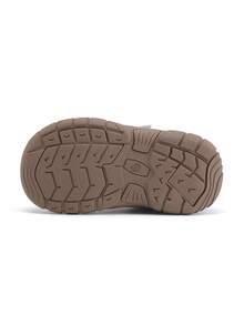 mini bala 幼兒戶外功能鞋 2026 新款，網布拼接防撞鞋頭 魔鬼氈綁帶厚底休閒童鞋 - 白咖色調 - 查看 3