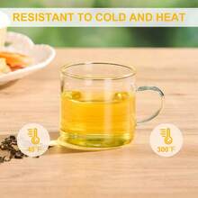 4/8pcs High Borosilicate Glass Mugs Set, Clear Glass Cups With Handle, Heat‑Resistant Drinking Glasses For Tea, Coffee, Juice, Water, Household Daily Use - White - View 7