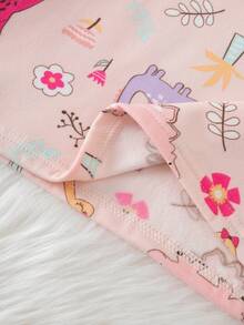 Young Girl 2pcs/Set Girls' Loungewear Long Sleeve Top And Pants Pajama Set, Thermal Lined Thick Style, Spring/Autumn/Winter, Versatile Base Layer, Fits 4-12 Years Old - Multicolor - View 6