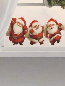 Multi-Style Christmas-Themed Wall Stickers PVC Removable Self-Adhesive Without Leaving Glue Santa, Reindeer, Snowflakes, Luxury Christmas Tree For Bedroom, Cabinets, Windows, Classrooms, Parties DIY Holiday Decoration Stickers - Wall Stickers - View 4
