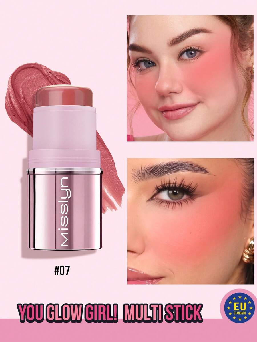 Misslyn قطعة واحدة من عصا المكياج متعددة الوظائف You Glow Girl!، قوام كريمي متعدد الاستخدامات، صيغة عالية الصبغة سهلة المزج، لمسة نهائية خفيفة الوزن وسلسة، لون الوجه والخدود، مناسبة للارتداء اليومي والحفلات وأسلوب Y2K وأعياد الميلاد وعيد الحب