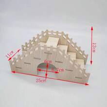 Wooden Waterproof Platform Ladder For Hamster Habitat Decor Pet Supplies - one-size - View 3