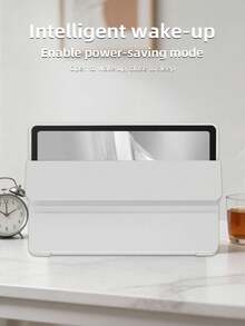 1件灰色矽膠蜂巢軟殼保護套，適用於Mini1/2/3/4/5/6/7/Air/Air2/9.7/10.2/10.5/10.9(Air4-Air8)/Pro 11/10代/A16/Pro 11 2024 Apple機型，三折支架，多角度支架，蜂巢散熱，睡眠/喚醒，極簡休閒商務，多折平板保護套，無筆槽，不含筆 - 灰色 - 查看 5