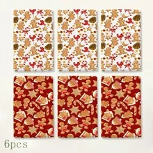 2pcs Red & White Gingerbread Man Candy Cane Christmas Pattern Kitchen Towels, Gingerbread House Snowflake Pinecone Candy Element Printed Hand Towels, Suitable For Christmas, Winter Kitchen, Family Gathering, Holiday Party, Home Decor 4/6/8pcs Set - Multicolor - View 9