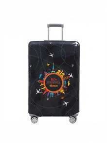 1PC Luggage Elastic Protective Cover Travel Cover Trolley Cover Polyester Material Unisex Travel Accessories Outdoor Vacation Essential, Luggage Cover - Multicolor - View 36
