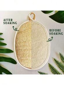 Natural Loofah Bath Brush/Kitchen Cleaning Sponge, Unisex Reusable, No Chemical Additives, Back Scrubbing, SPA Beauty Daily Bathing Care (Please Soak In Water For 2 Minutes After Receiving To Allow It To Expand And Soften) - Multicolor - View 10
