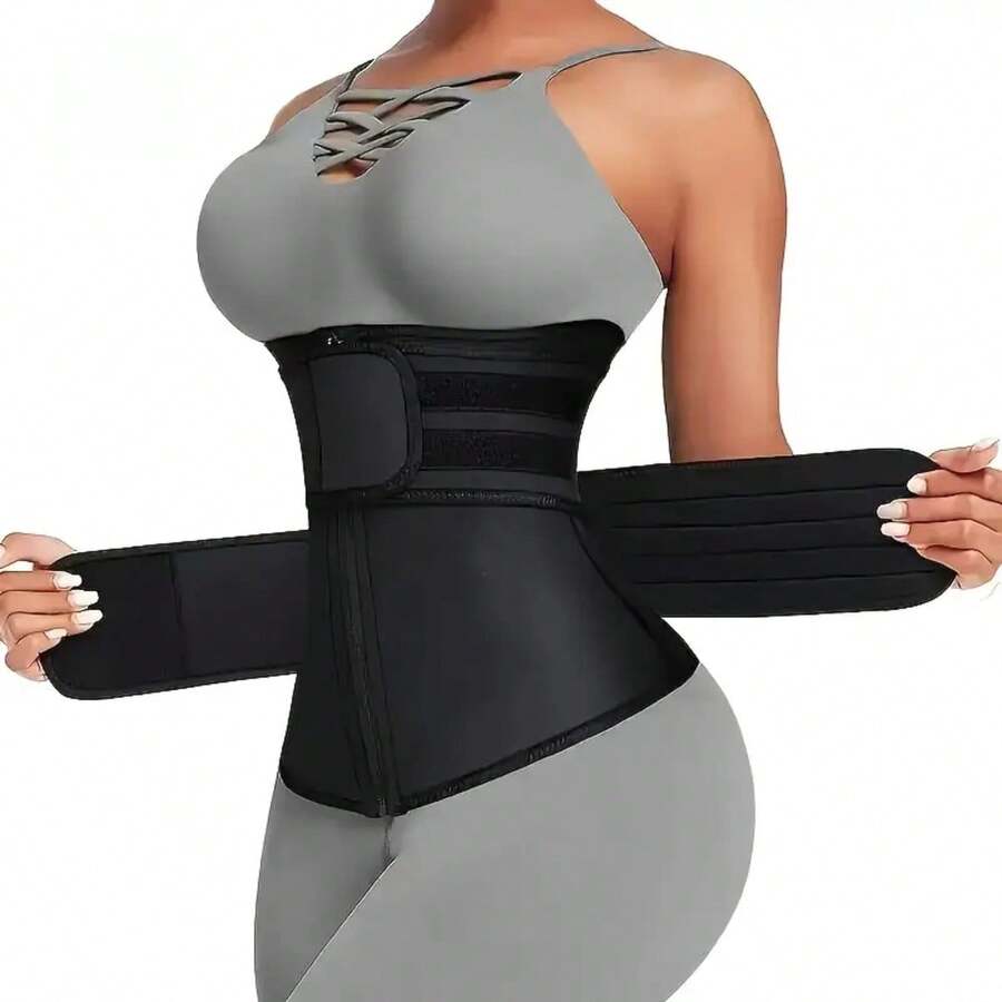 1pc Women's Waist Training Belt, Body Shaping Waist Belt, Sauna Abdominal Waist Cincher, Sports Fitness Training Waist Belt, Plastic Waist Belt