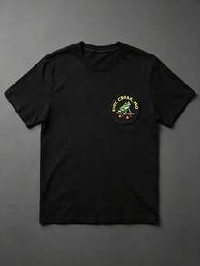 1件滑板青蛙圖案刺繡貼布 -「Sick Croak」刺繡燙貼貼布 - 龐克青蛙設計，適用於帽子、背包、狗胸帶、軍用背心、健身包、頭盔、DIY禮物 - 圓形 - 查看 7