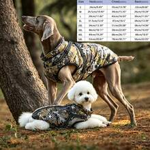 1pc Pet Down Jacket, Reflective Wool Lining, Adjustable Dog Coat With Double D-Ring Harness, Windproof Outdoor Dog Clothes For Small, Medium And Large Dogs - Army Green - View 2